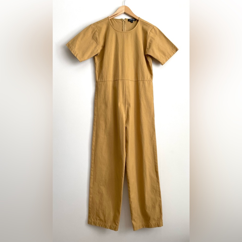 Ilana Kohn Lee Cotton Shortsleeve Jumpsuit Mustard Yellow
